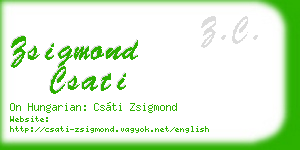 zsigmond csati business card